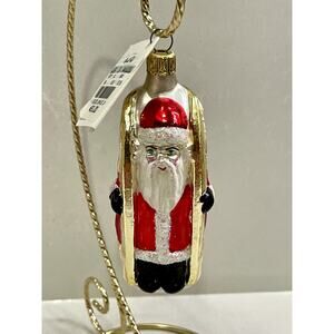 Christopher Radko 1993 Snowday Santa Ornament